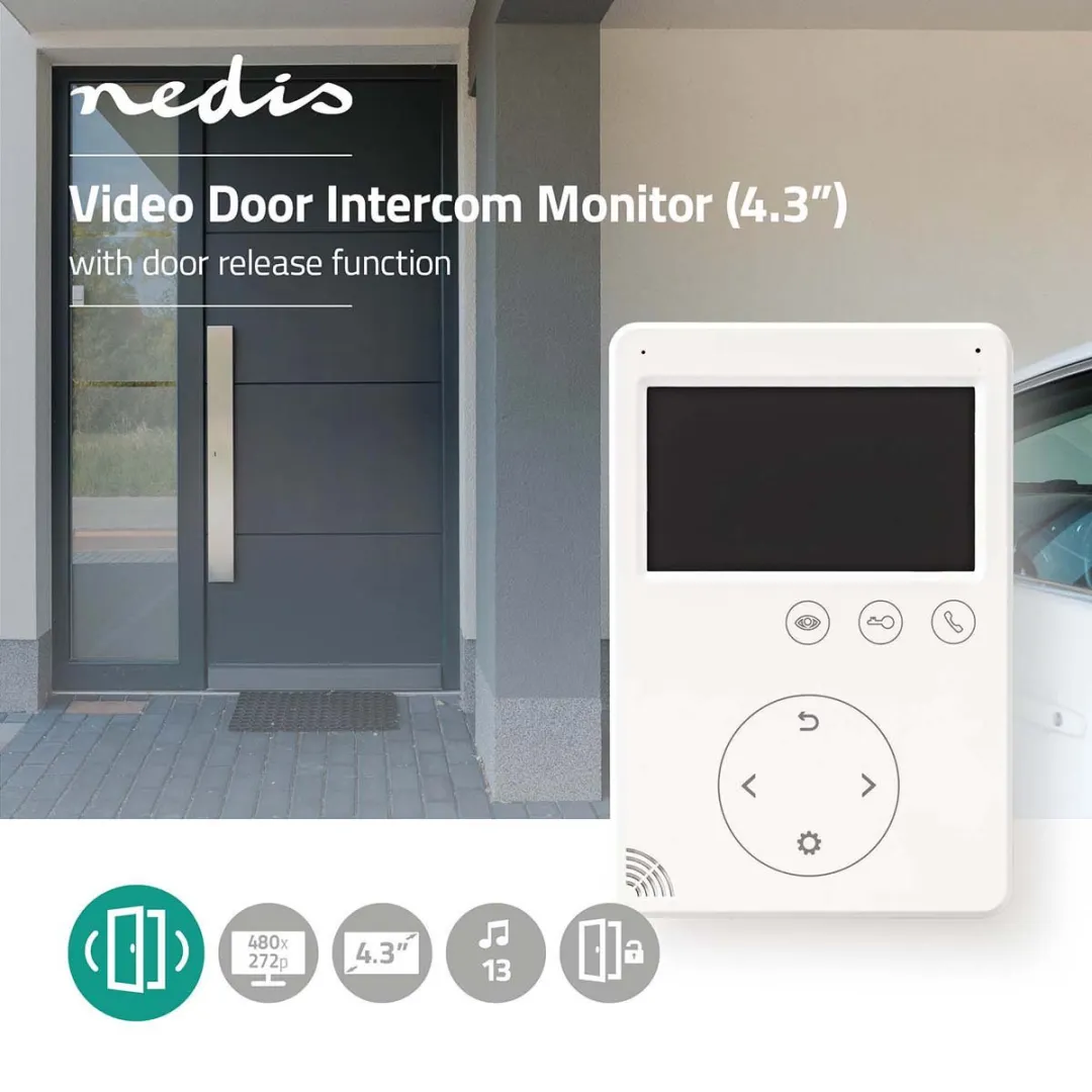 Nedis Videodeurbel 480x272 - Wit