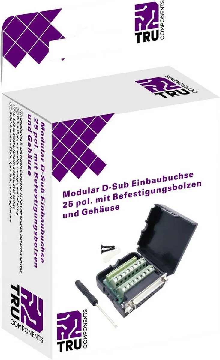Tru Components T1904C101 D-sub Vrouwelijk Connectorenset 25-polig