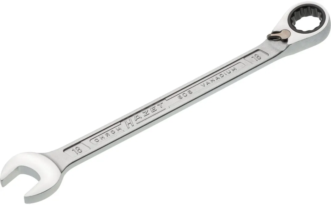 Hazet Steek-/Ringratelsleutel 18mm - Zilver