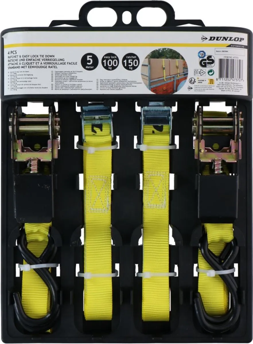 Dunlop Spanband met ratel 5m