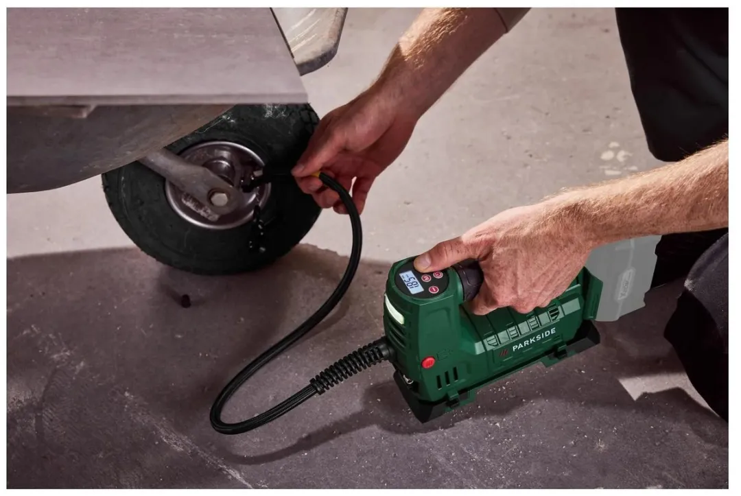 PARKSIDE Accu-compressor 20 V 209999 - 25 l/min 11,1 bar - Zwart/groen