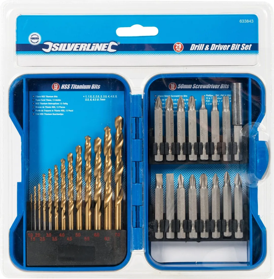 Silverline 29-delig Boor- en Bit Set 633843