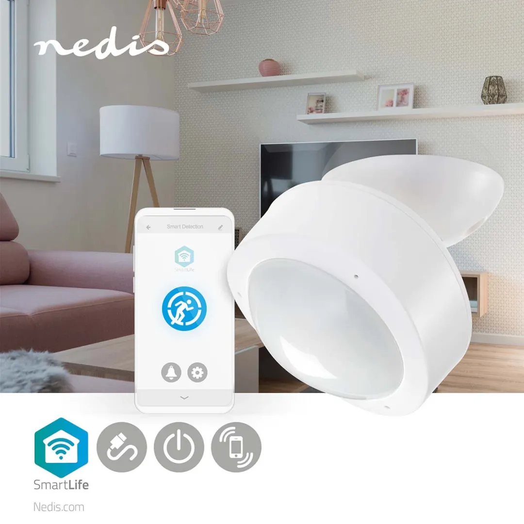 Nedis SmartLife WIFISM10CWT Bewegingssensor - 120°/10m - Wit