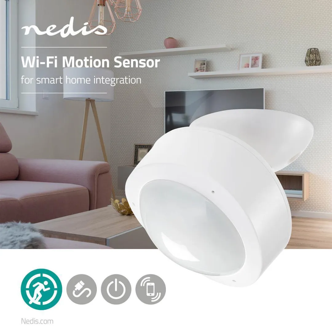 Nedis SmartLife WIFISM10CWT Bewegingssensor - 120°/10m - Wit