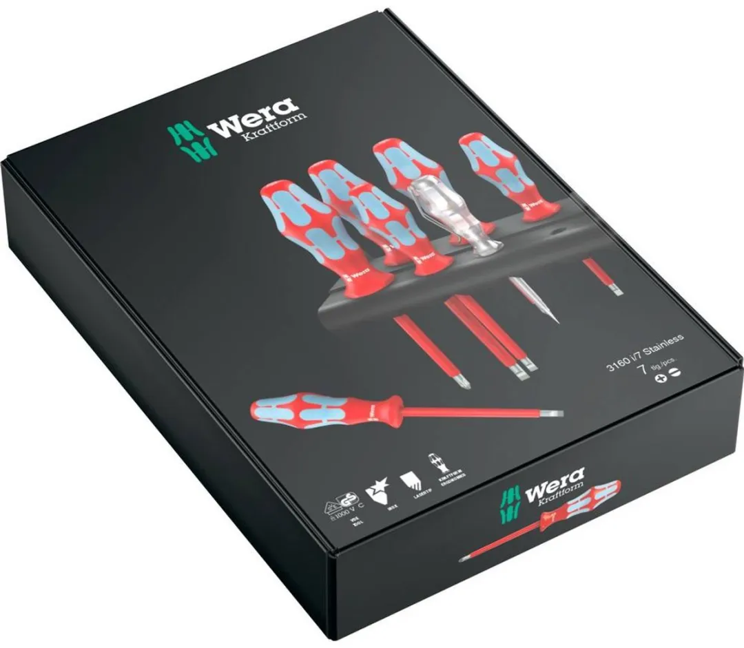 Wera 3160 i/7 Rack VDE Schroevendraaierset - 7-delig