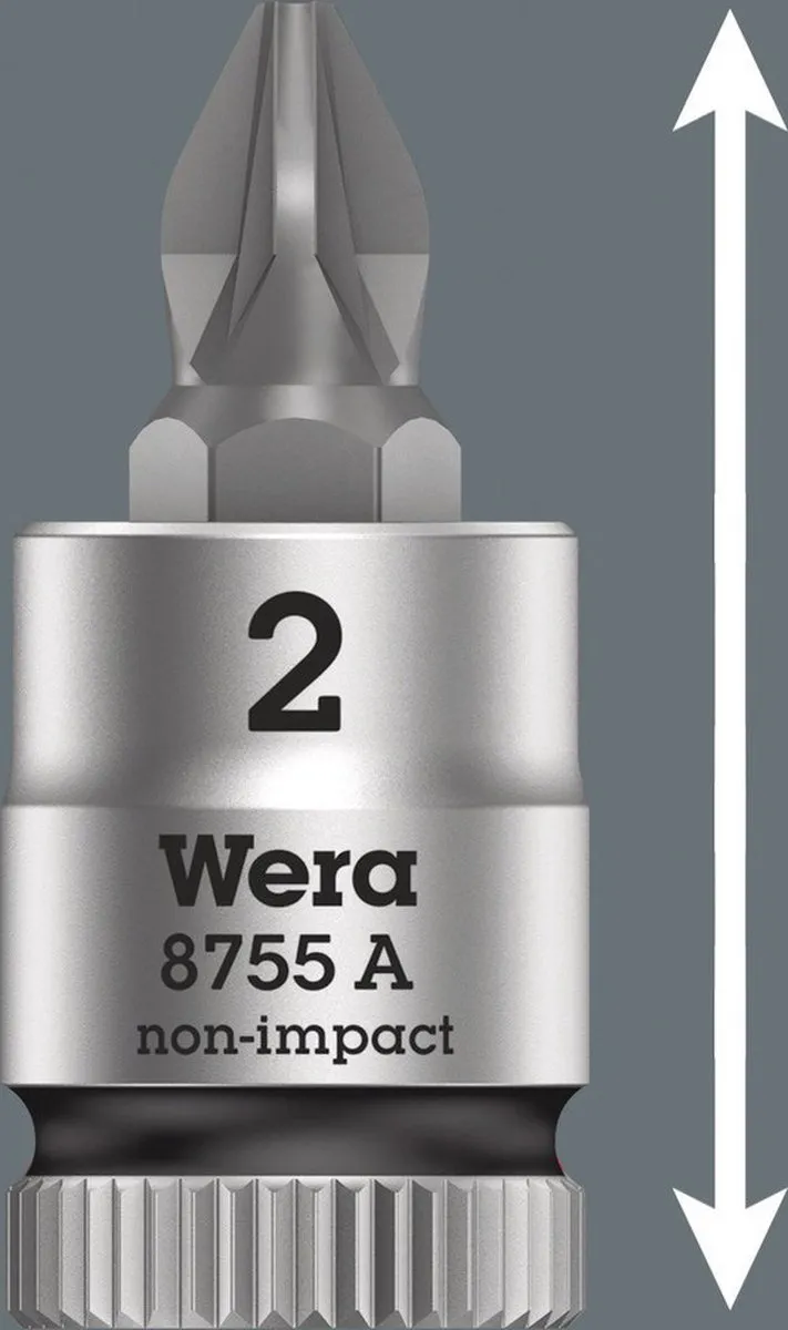 Wera 8755 A PZ 1 6.5mm Dopsleutel-bitinzet