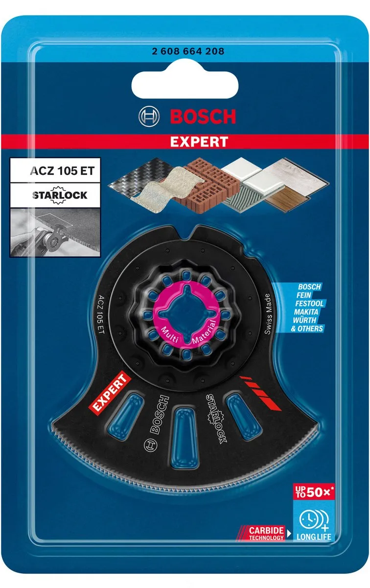 Bosch Professional EXPERT Multi Material ACZ 105 ET Segmentzaagblad - 105mm - Starlock - Hardmetaal