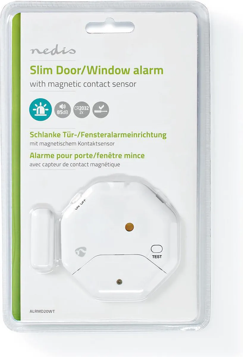 Nedis ALRMD20WT Deur- en raamalarm - 85 dB - Wit - afbeelding 6 van 6