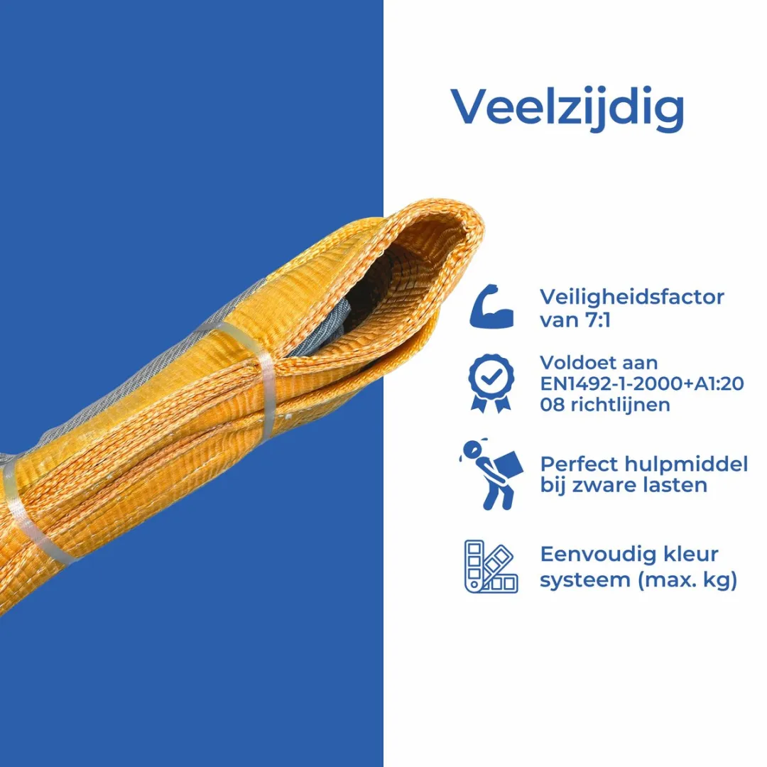 TETRA Hijsband 5 Ton - 3m - Rood