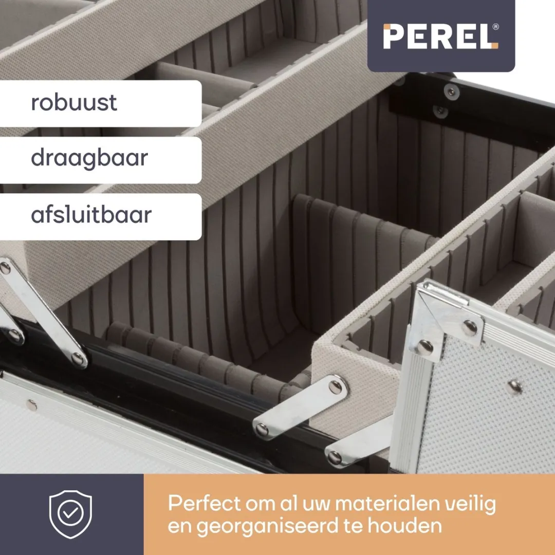 Perel Gereedschapskoffer 1819-2 - Aluminium - 36x22x25cm