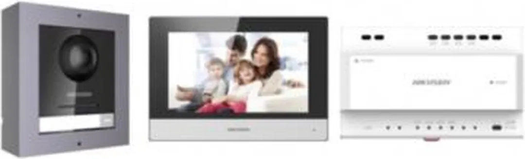 Hikvision DS-KIS702Y IP Video Intercom Bundel - 1 Ontvanger - Zwart