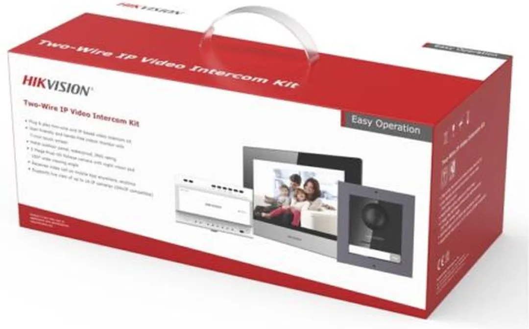 Hikvision DS-KIS702Y IP Video Intercom Bundel - 1 Ontvanger - Zwart