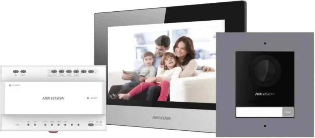 Hikvision DS-KIS702Y IP Video Intercom Bundel - 1 Ontvanger - Zwart