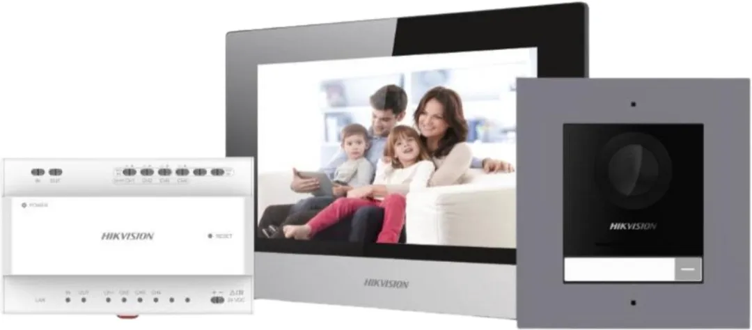 Hikvision DS-KIS702Y IP Video Intercom Bundel - 1 Ontvanger - Zwart