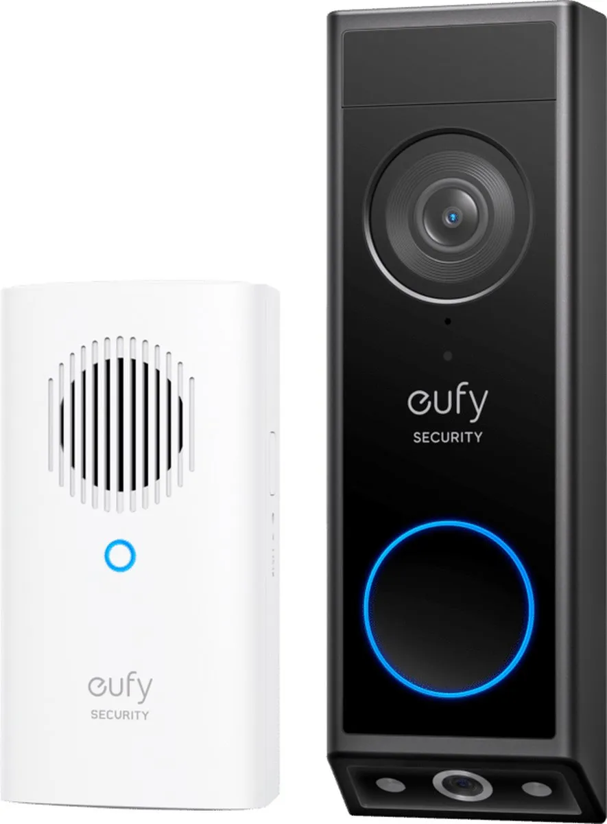 Eufy Security E340 Video Deurbel met Chime - 2K Full HD - Zwart
