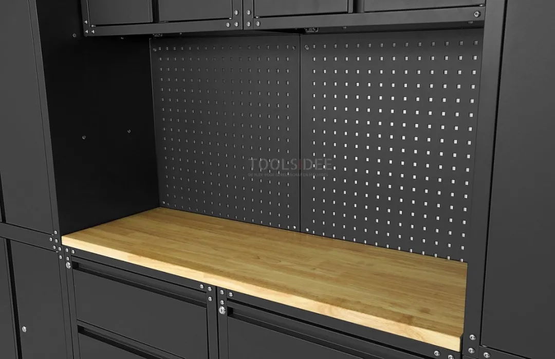 HBM 11-delig Modulair Werkplaats Systeem Model 2 - Matzwart