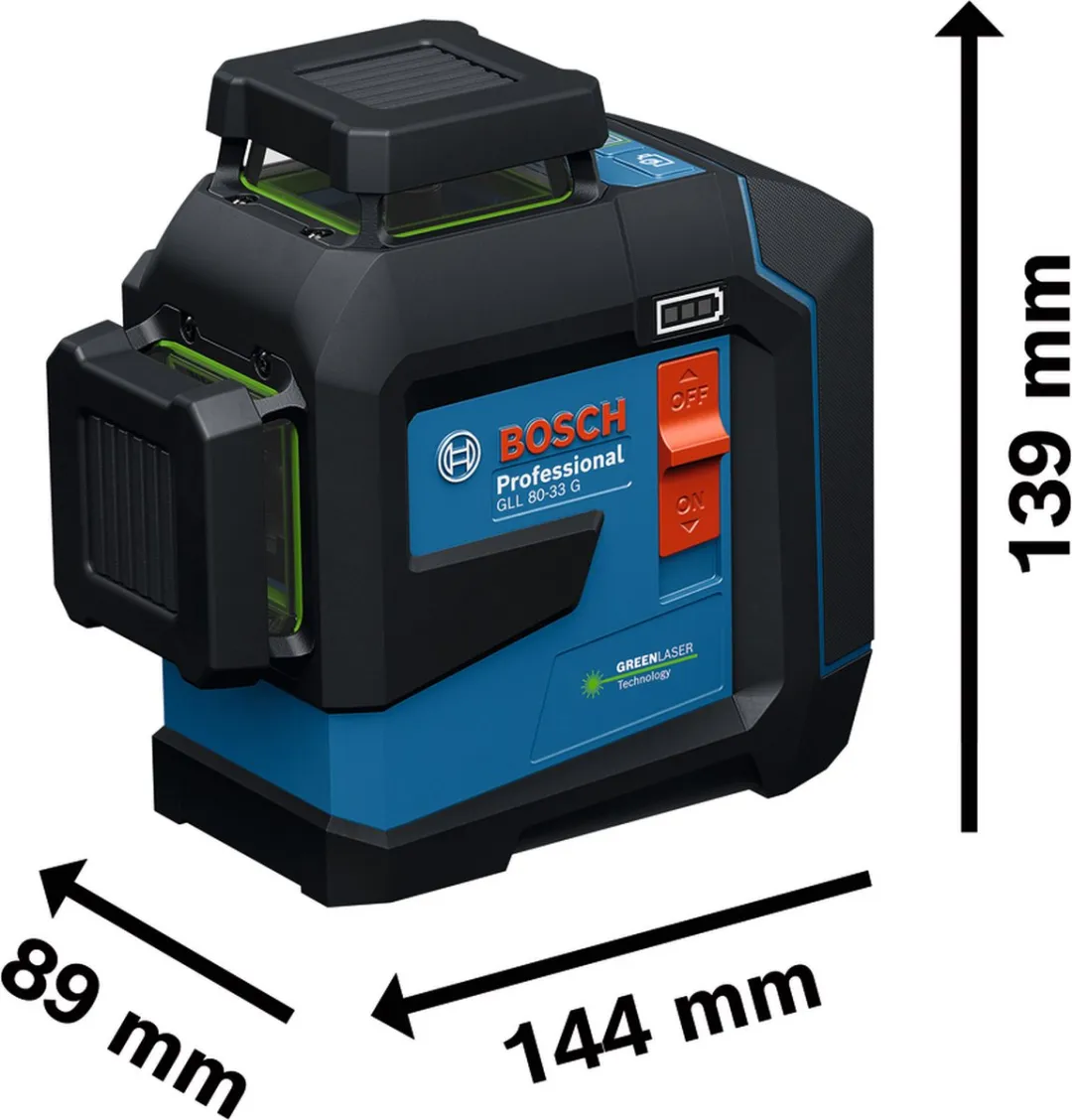 Bosch Professional GLL 80-33 G Lijnlaser - 4x AA Batterijen