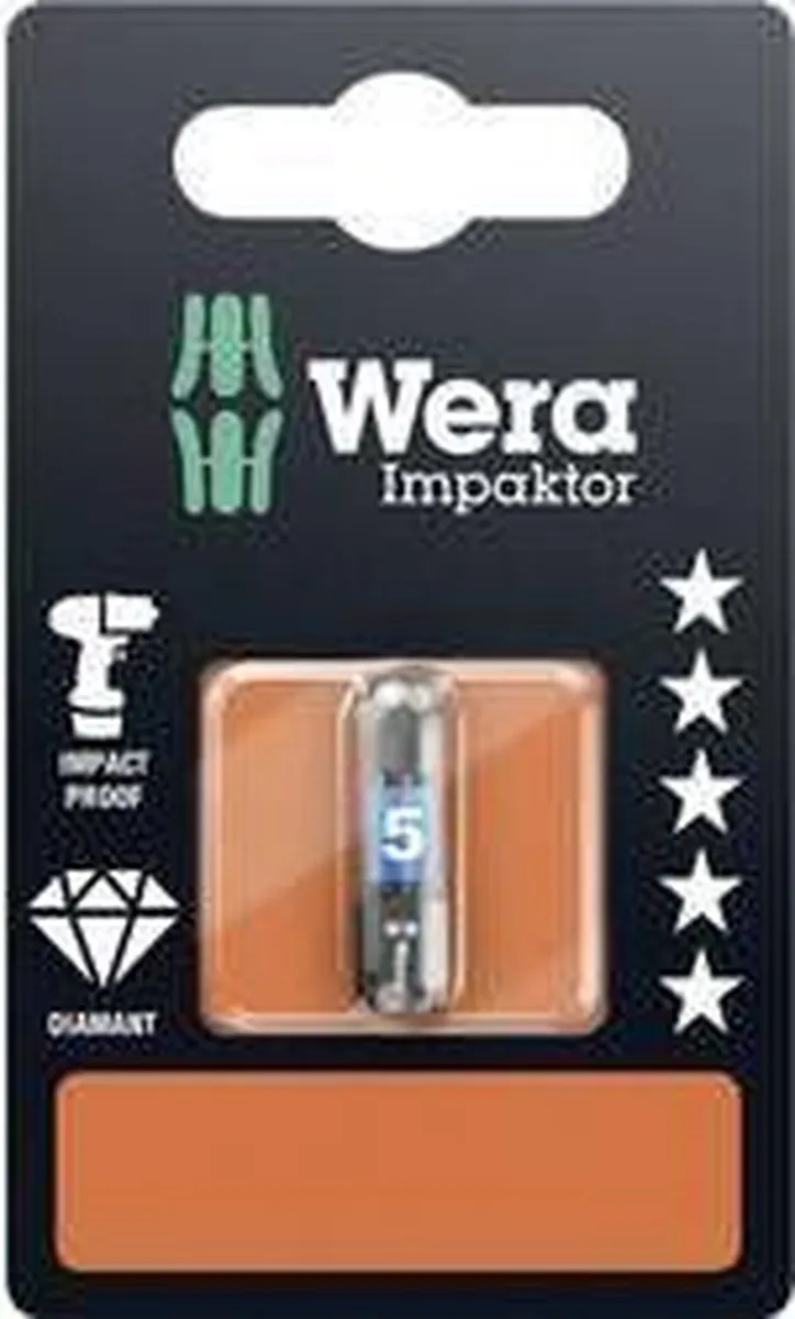 Wera 840/1 IMP DC Inbus-bit 5mm - Diamant gecoat