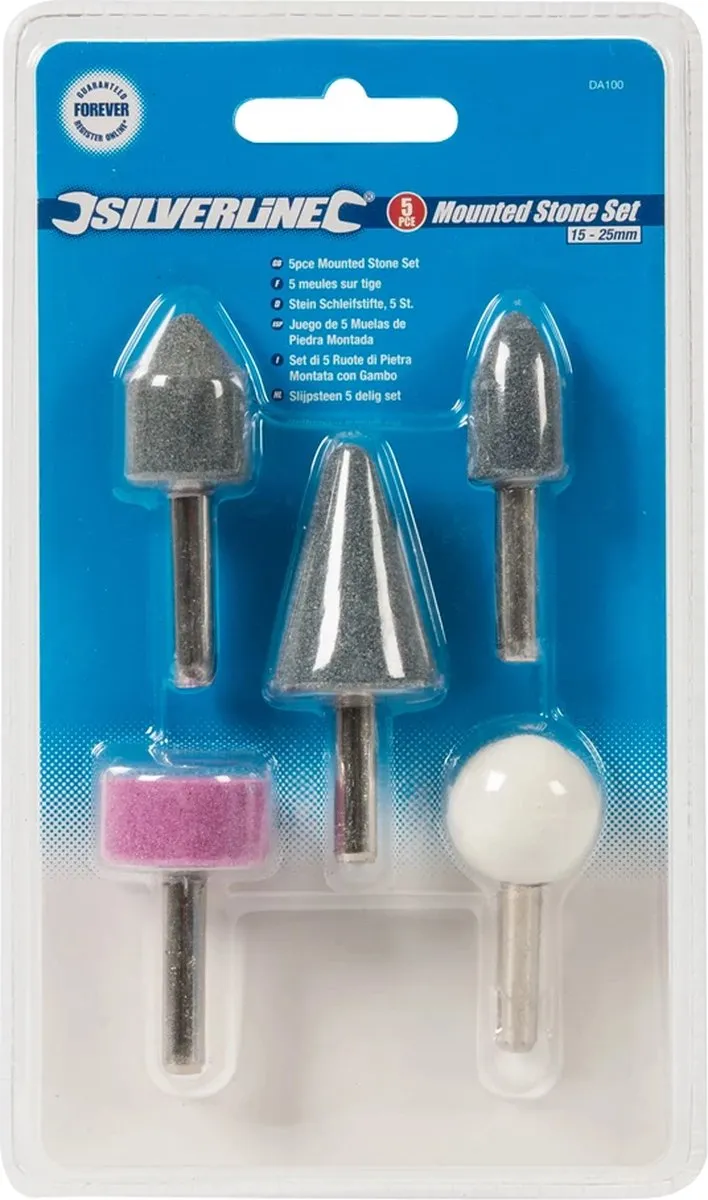 Silverline Slijpstenen Set 5-delig 6mm - Oscillerend Multitool