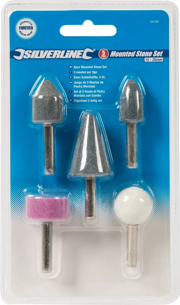 Silverline Slijpstenen Set 5-delig 6mm - Oscillerend Multitool