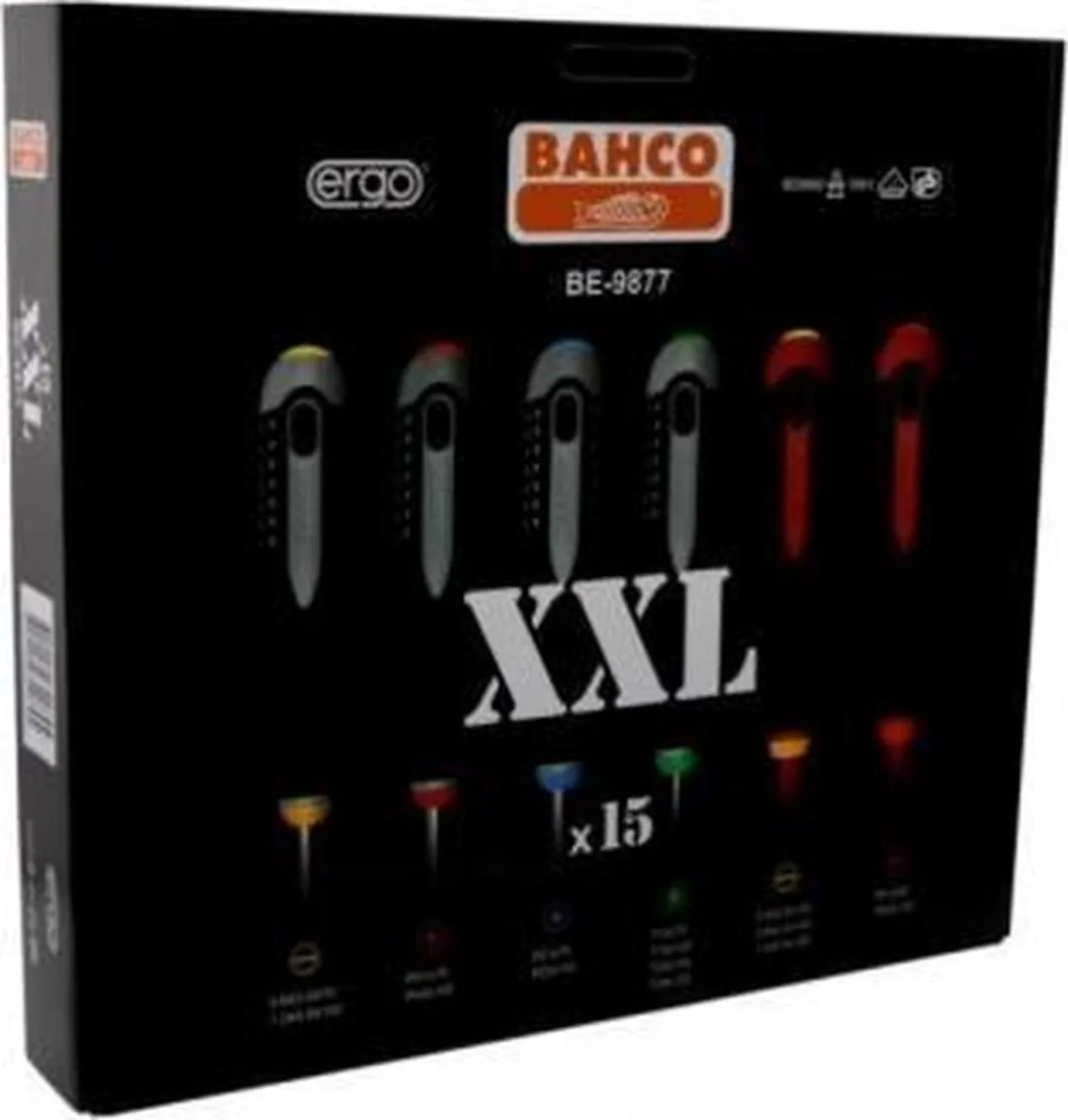 Bahco ERGO BE-9877 Schroevendraaierset 15-delig - PZ/SL/PH/T 0.5-5.5mm - afbeelding 6 van 6