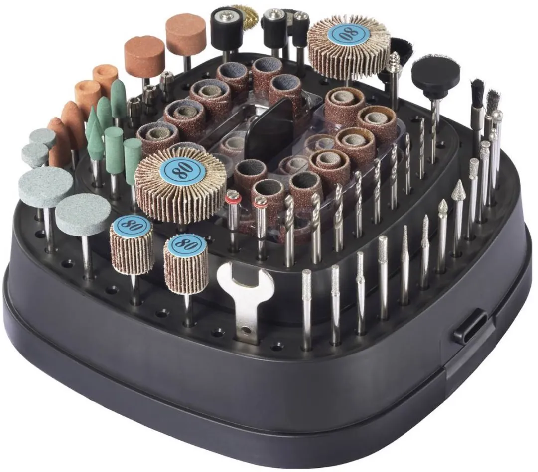 TOOLCRAFT TO-10197477 Gereedschapsbox - 52x schuurwerk 80-120, 9x viltschijf, 2x polijstschijf
