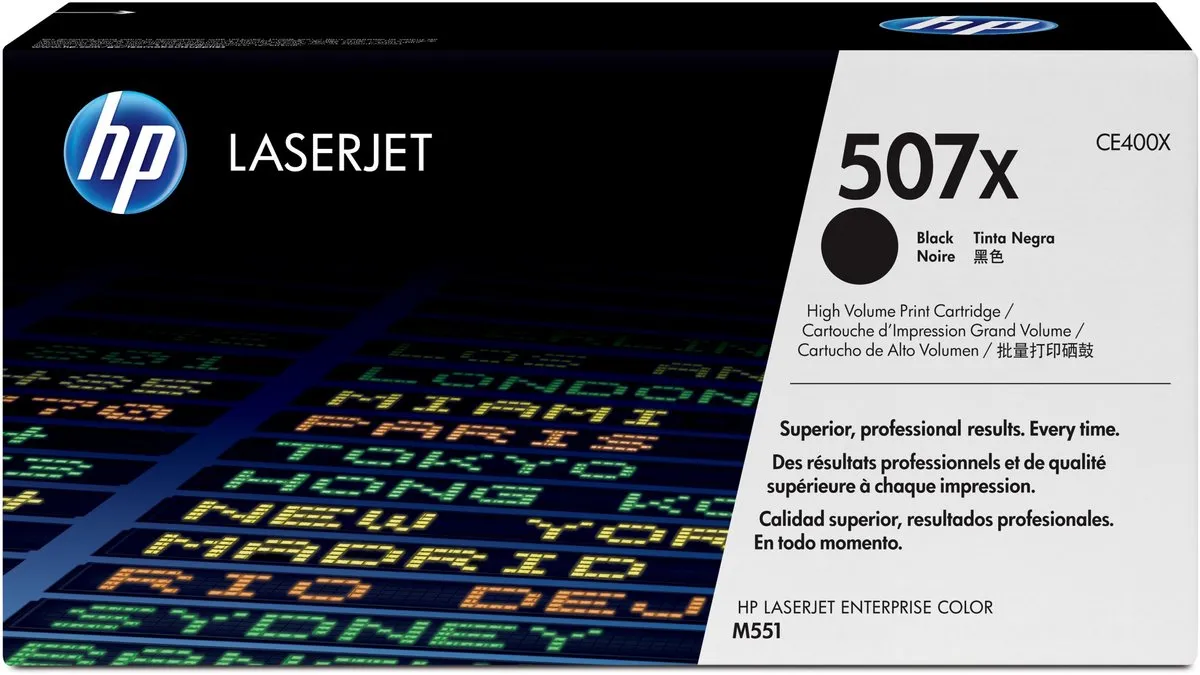 HP 507X CE400X Tonercartridge - 11.000 pagina's - Zwart