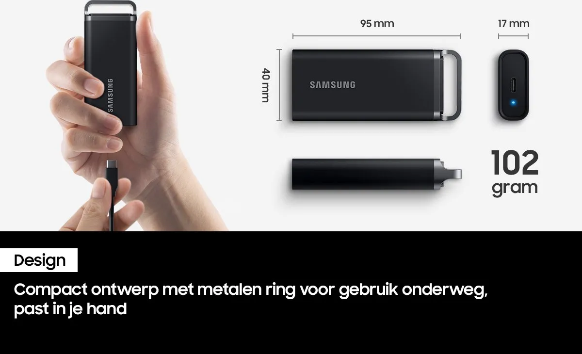 Samsung Portable SSD T5 EVO MU-PH4T0S/EU - 4TB - Zwart