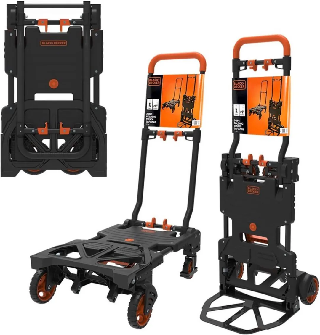 BLACK+DECKER 2-in-1 Steekwagen & Plateauwagen