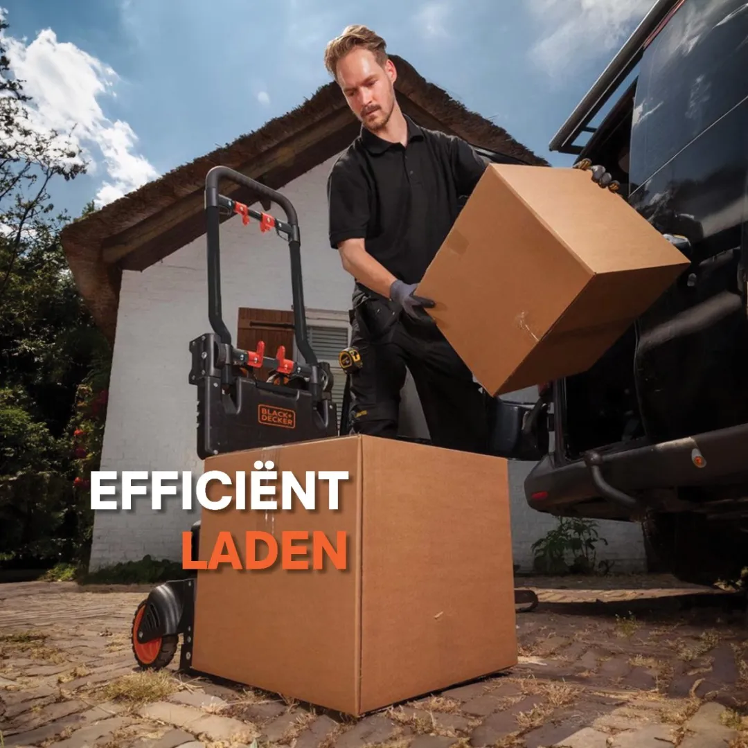 BLACK+DECKER 2-in-1 Steekwagen & Plateauwagen - 55KG/120KG - Zwart