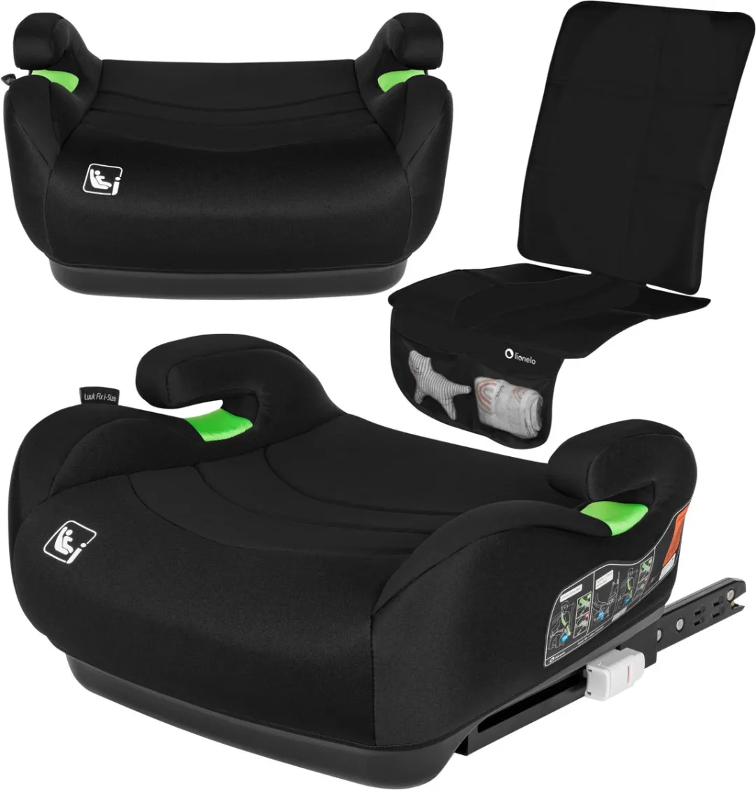 Lionelo Luuk FIX i-Size Autostoel Booster 22-36 kg - Zwart