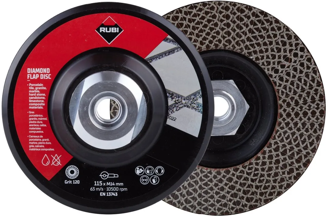 Rubi Flap Disc Diamant Lamellenschijf 125mm Korrel 100/120