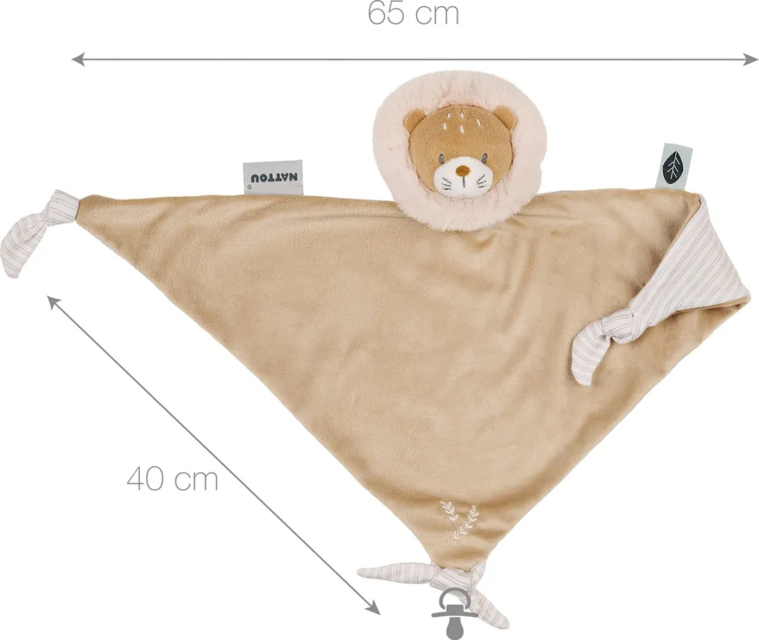Nattou Ernest & Oli Maxi Knuffeldoekje Leeuw 62cm - Bruin