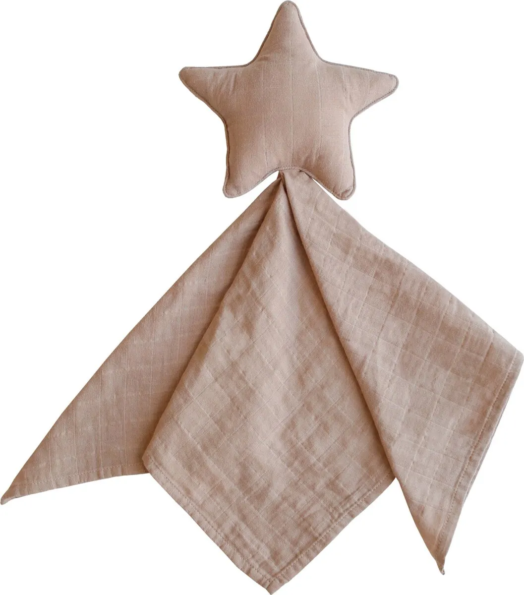 Mushie Lovey Blanket STAR Natural