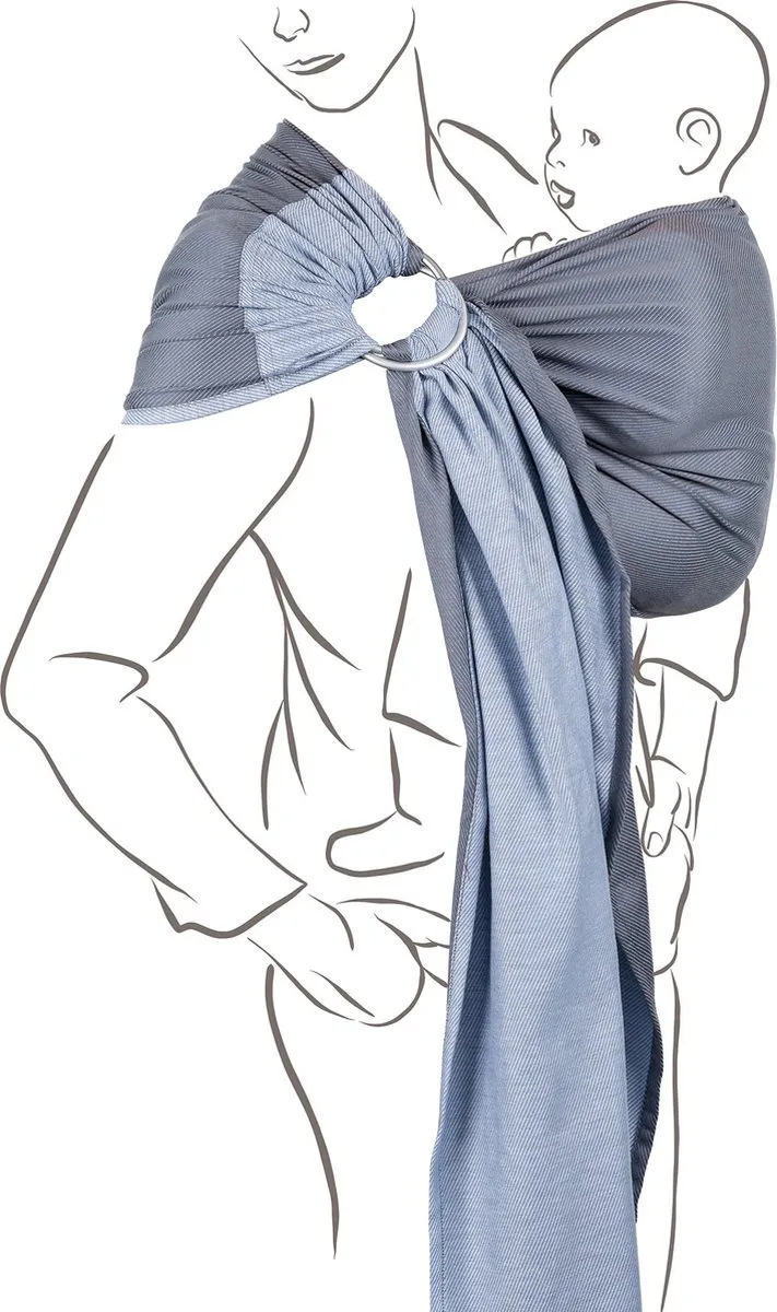 Fidella Sling Ring voor draagdoeken - klein - platina