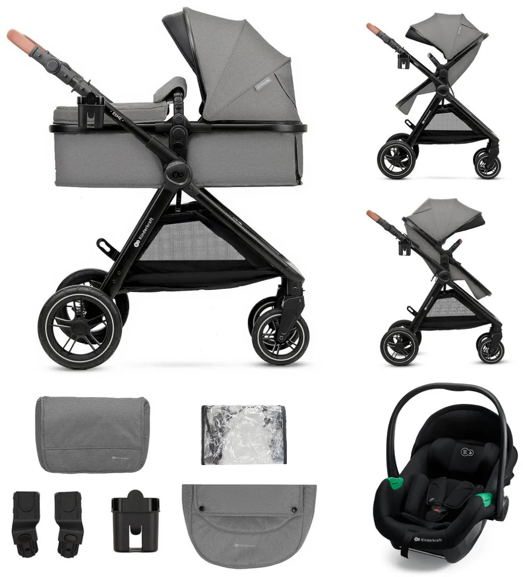 KinderKraft ESME PRO 3-in-1 Kinderwagen