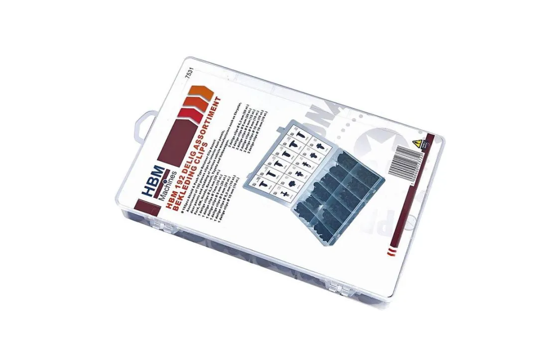HBM 192-delig Assortiment Bekledingsclips - Neutraal
