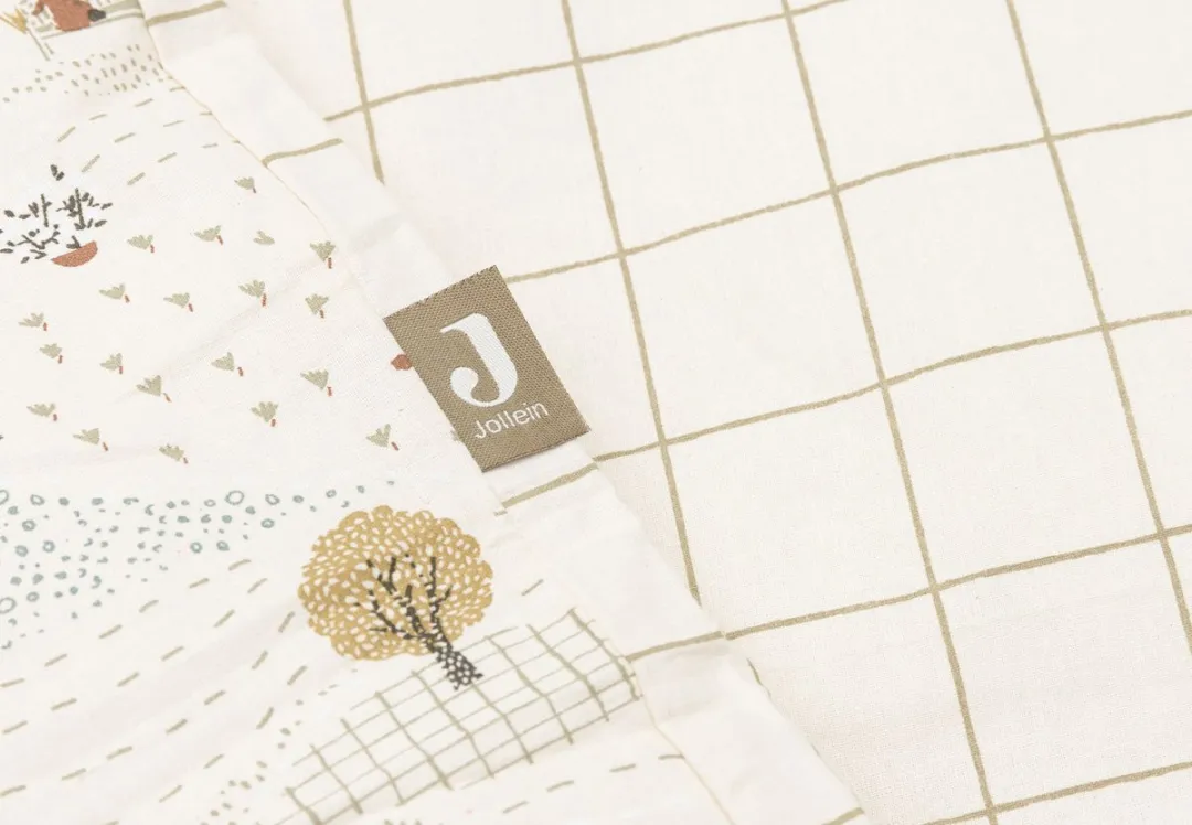 Jollein Dekbedovertrek met sloop - 100x140cm - Tiny Park