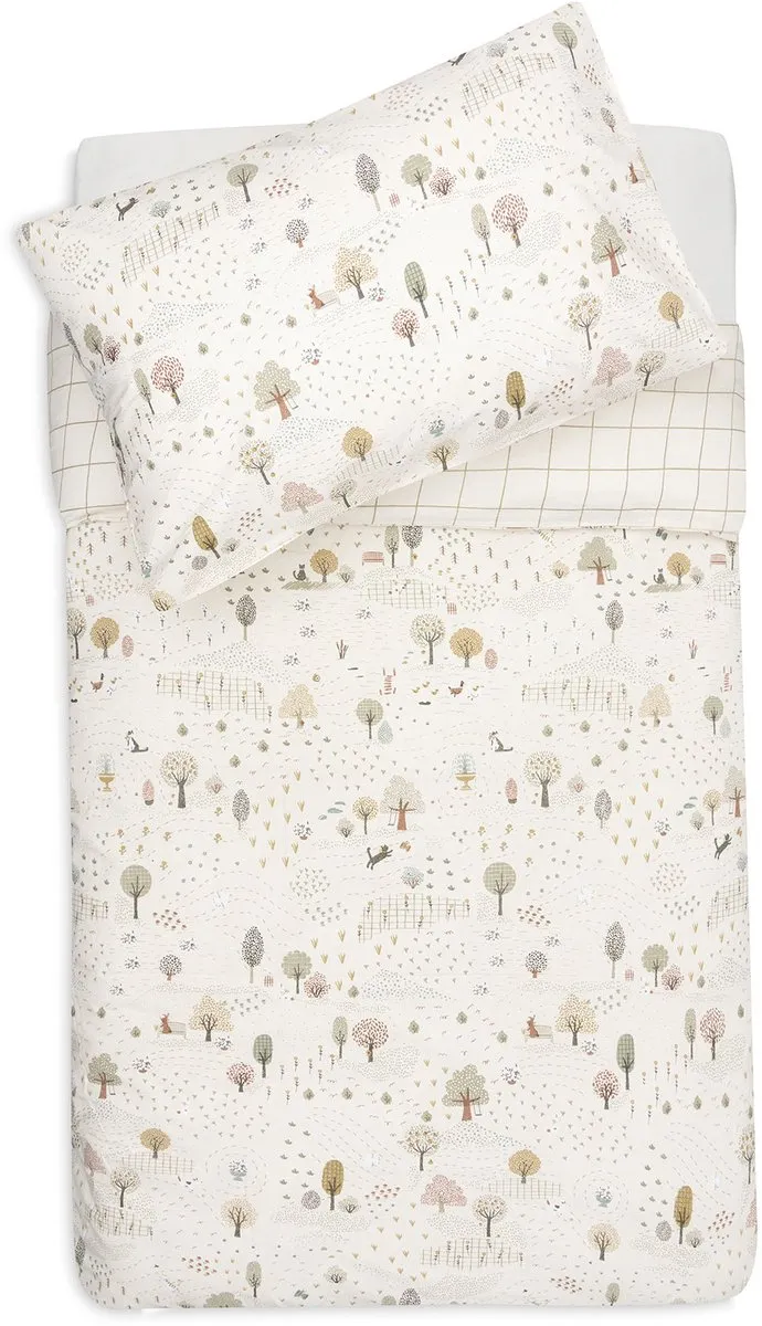 Jollein Dekbedovertrek met sloop - 100x140cm - Tiny Park