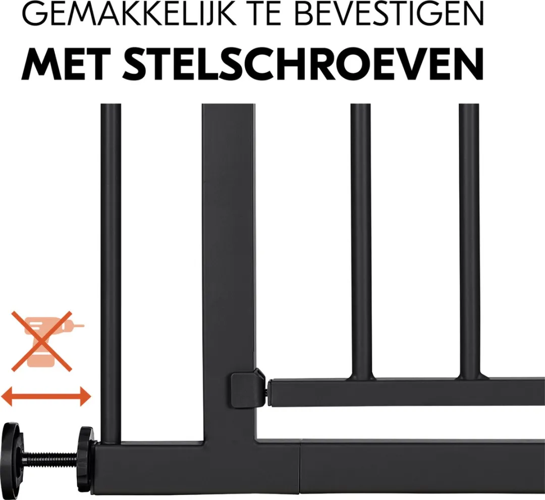 Hauck Open N Stop 2 Veiligheidshekje 75-80cm - Zwart