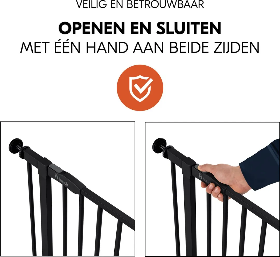 Hauck Open N Stop 2 Veiligheidshekje 75-80cm - Zwart
