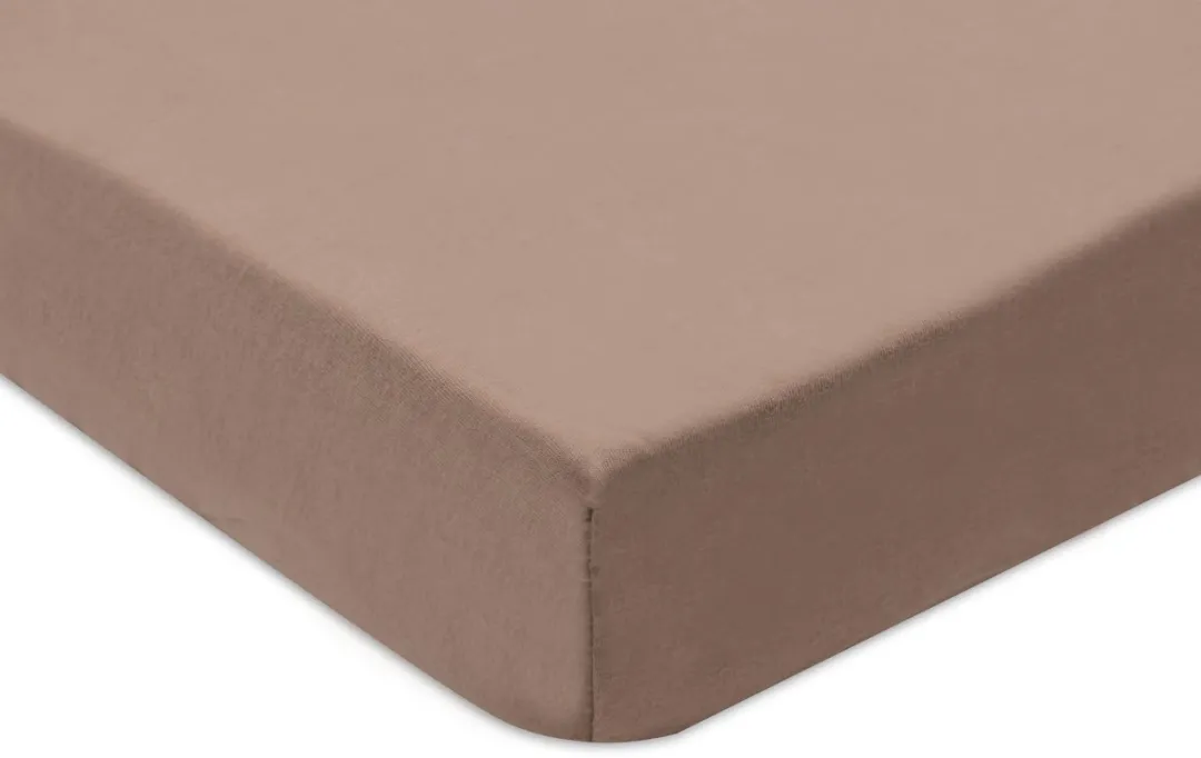 Jollein Hoeslaken Jersey Junior 70/75x140/150cm - Milky Coffee - 2 Stuks