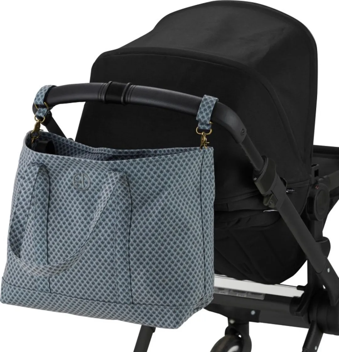 Elodie Canvas Tote Luiertas Turquoise - Incl. matje & riempjes
