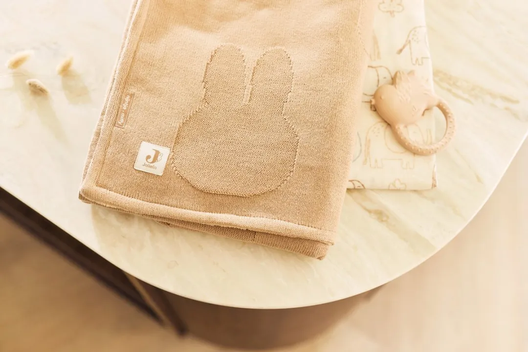 Jollein Baby Deken Ledikant 100x150cm Miffy Biscuit/Velvet