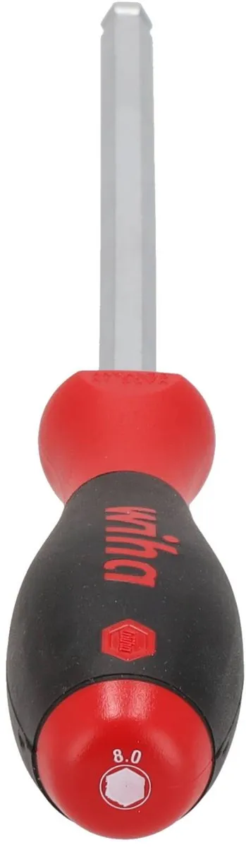 Wiha 36708001 Kogelkopschroevendraaier 8.0x150mm - Zwart/Rood
