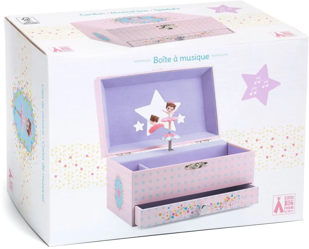Djeco Juwelendoos Ballerina Muziekdoosje - Roze & Violet
