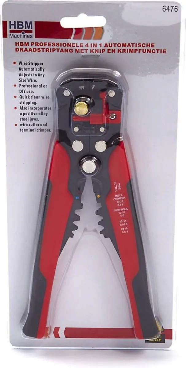 HBM 4-in-1 Automatische Draadstriptang - Knip & Krimp
