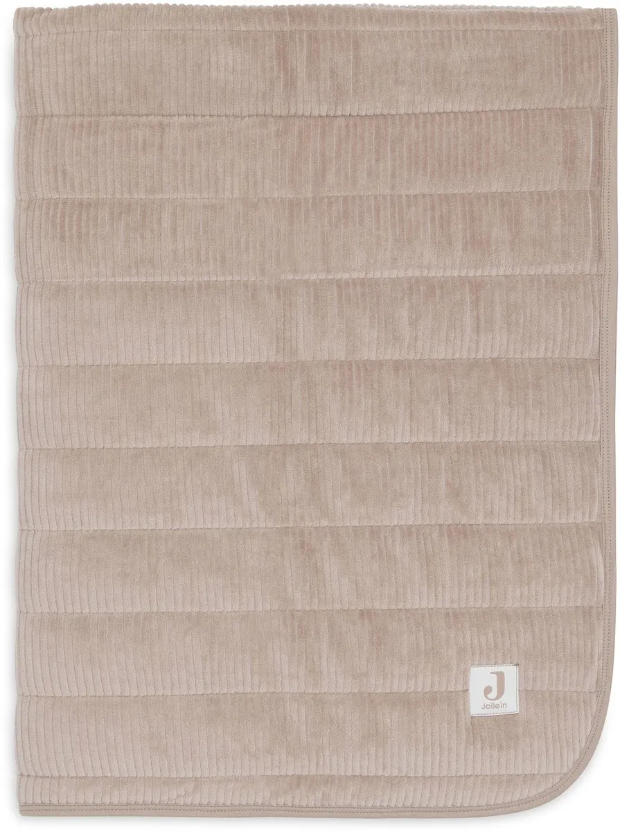 Jollein Baby Deken Wieg Velvet Rib 75x100cm - Milky Coffee