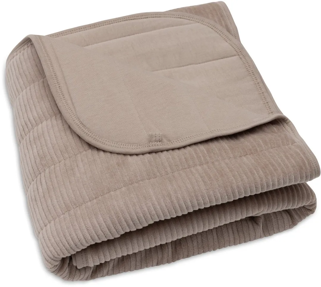 Jollein Baby Deken Wieg Velvet Rib 75x100cm - Milky Coffee