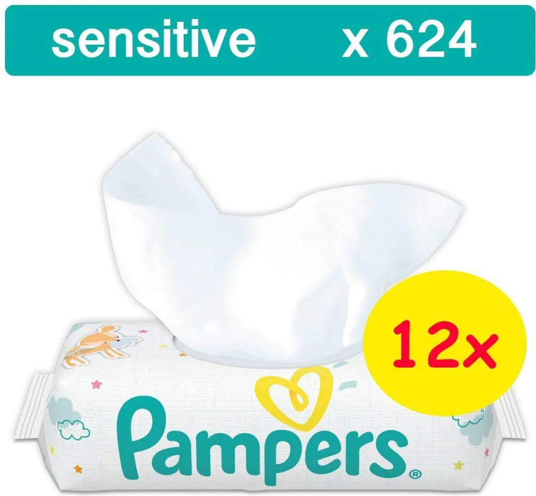 Pampers Sensitive Billendoekjes - 624 Stuks